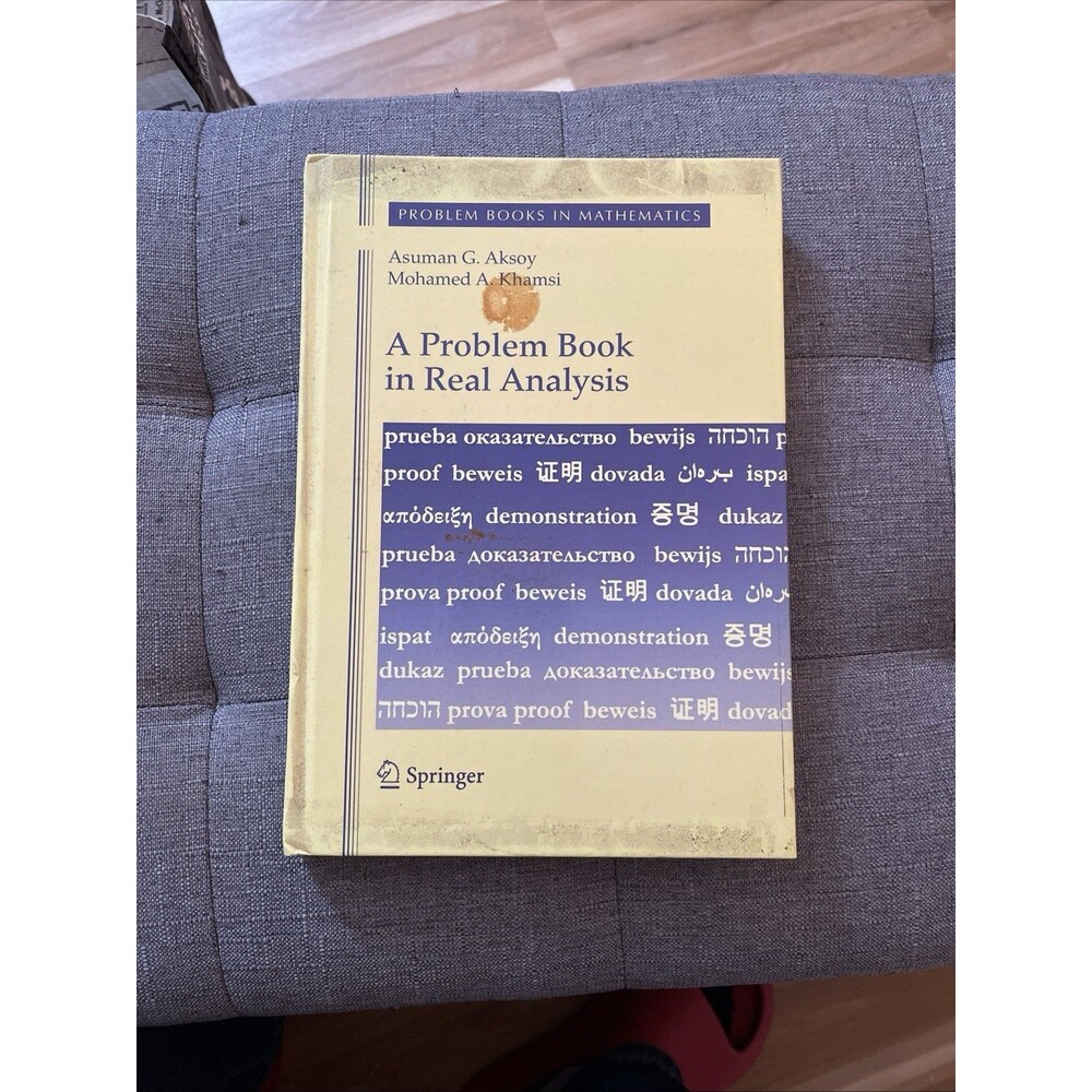 A Problem Book in Real Analysis by Asuman G. Aksoy Mohamed A. Khamsi